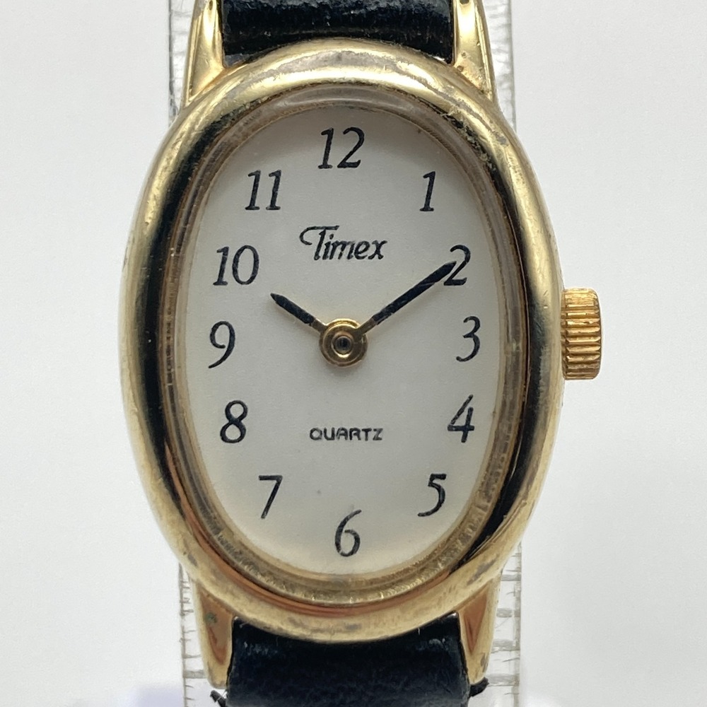 Vintage Timex Cavatina Women's Watch Gold Tone 18mm New Battery 8" 2001